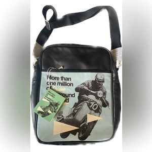 NEW VINTAGE Authentic VESPA  retro messenger bag/ crossbody bag NEW w/tags
